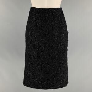 GUNEX Size 8 Black Shiny A-Line Skirt